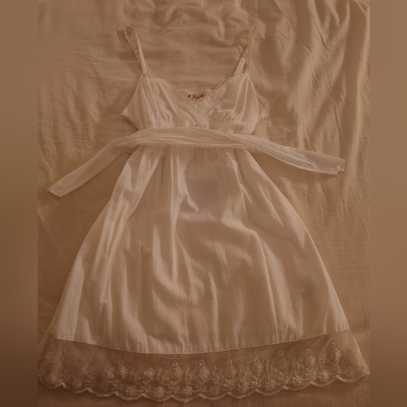 NWT Off White Ivory GUESS Mini Cotton Lace  Sundress Beach Cover-Up 3, 4 XS cute - Picture 6 of 14
